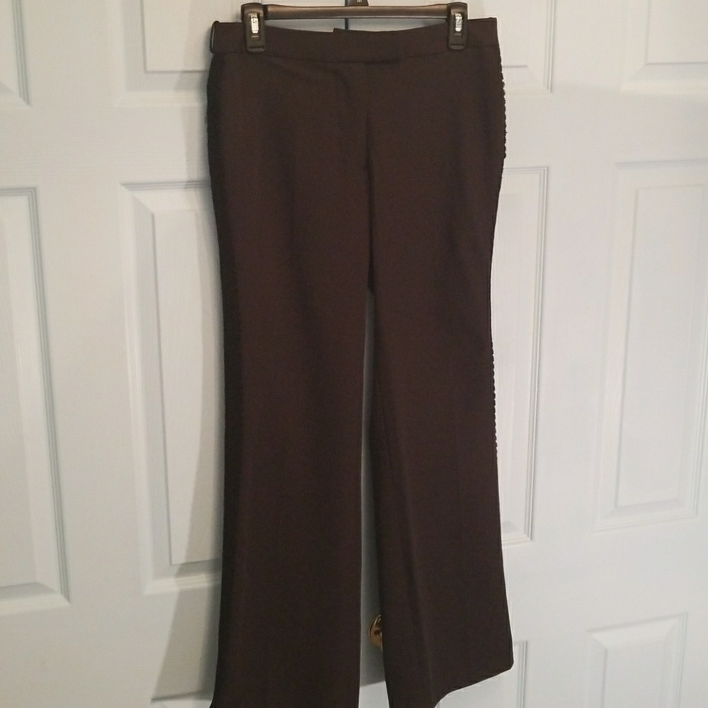 Black lace lined stretchy formal pants